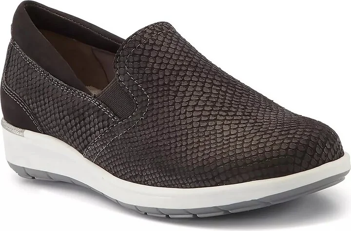 Black Snake Print Leather
