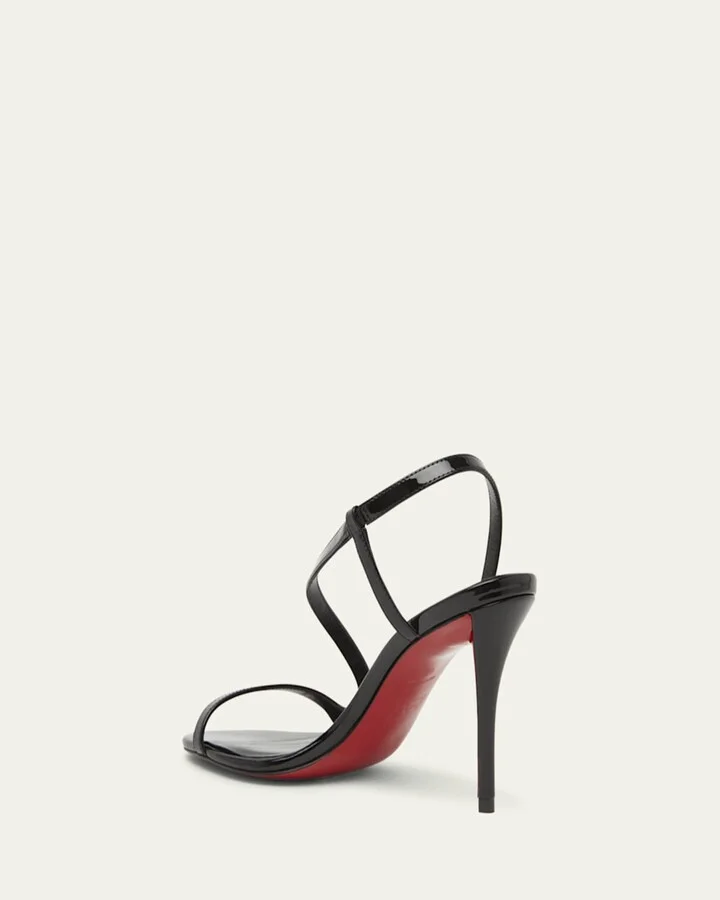 Rosa Z Patent Red Sole Sandals - Image 3