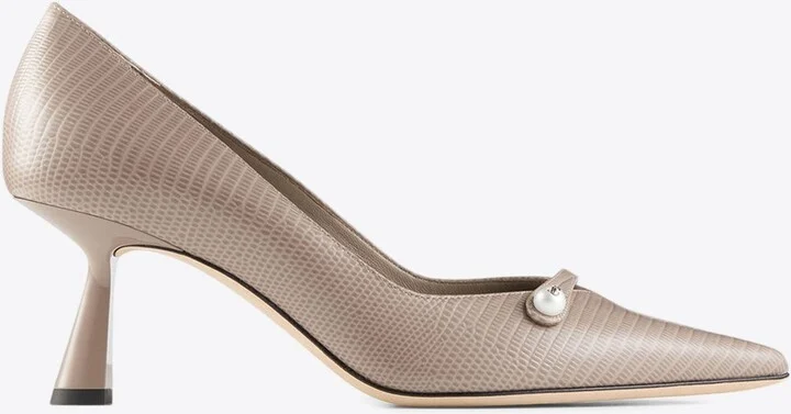 Rosalia 65 Lizard Print Leather Pumps