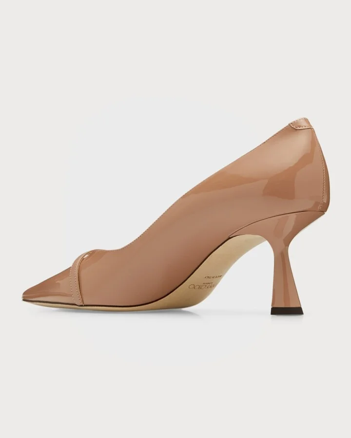 Rosalia Patent Pearly-Strap Pumps - Image 3