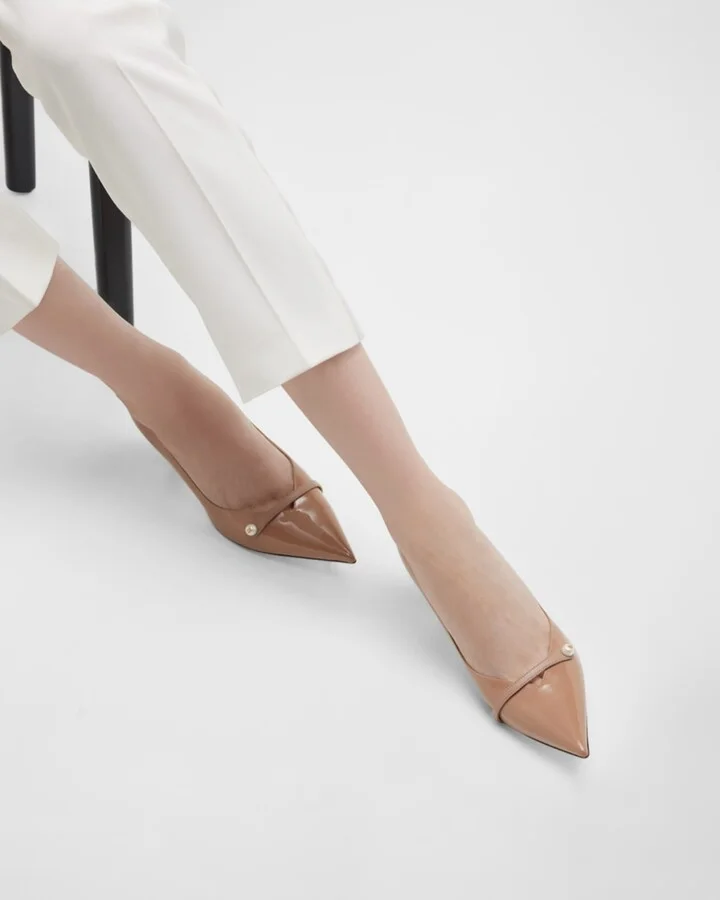 Rosalia Patent Pearly-Strap Pumps - Image 9