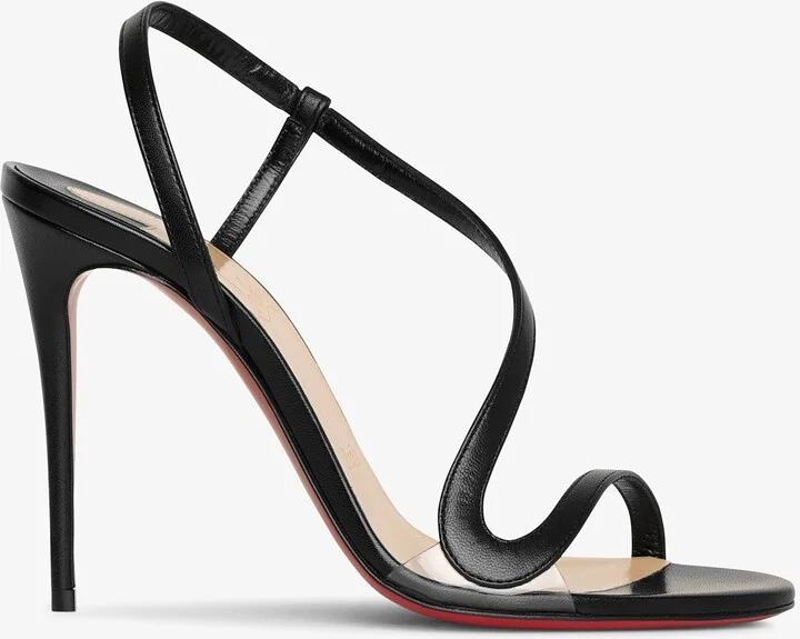 Rosalie 100 black leather sandals