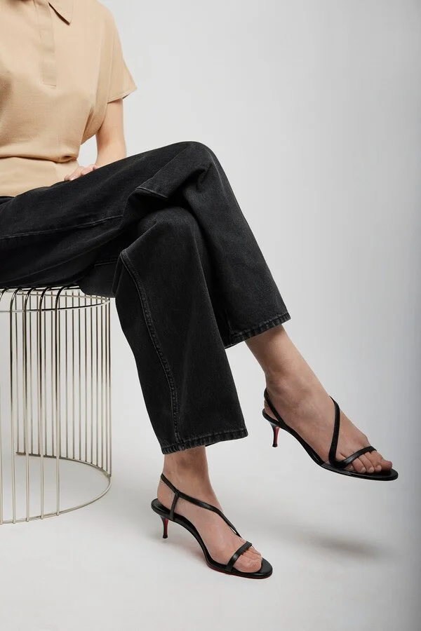Rosalie 55 black leather sandals - Image 2