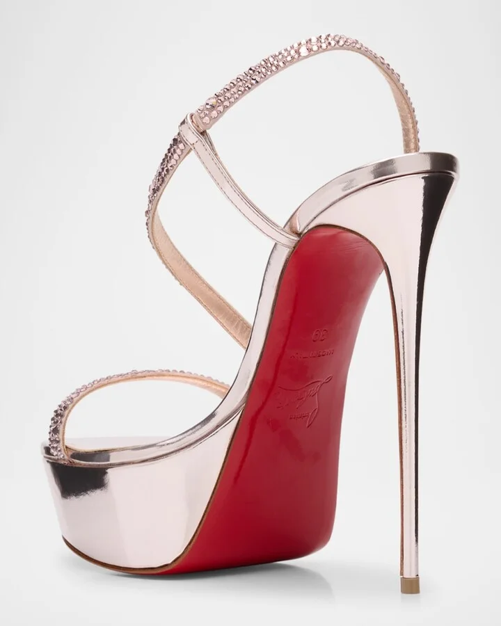 Rosalie Alta Strass Red Sole Platform Slingback Sandals - Image 2