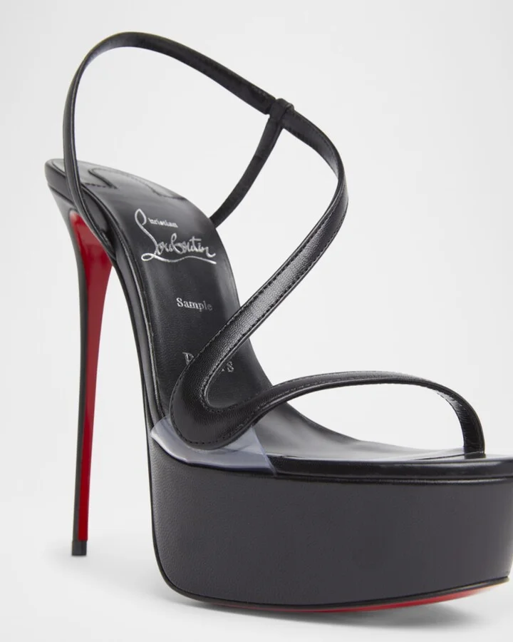 Rosalie Red Sole Platform Slingback Sandals - Image 8