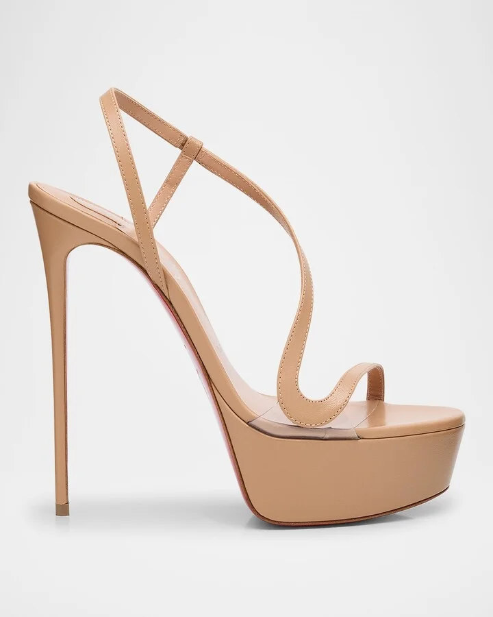 Rosalie Red Sole Platform Slingback Sandals