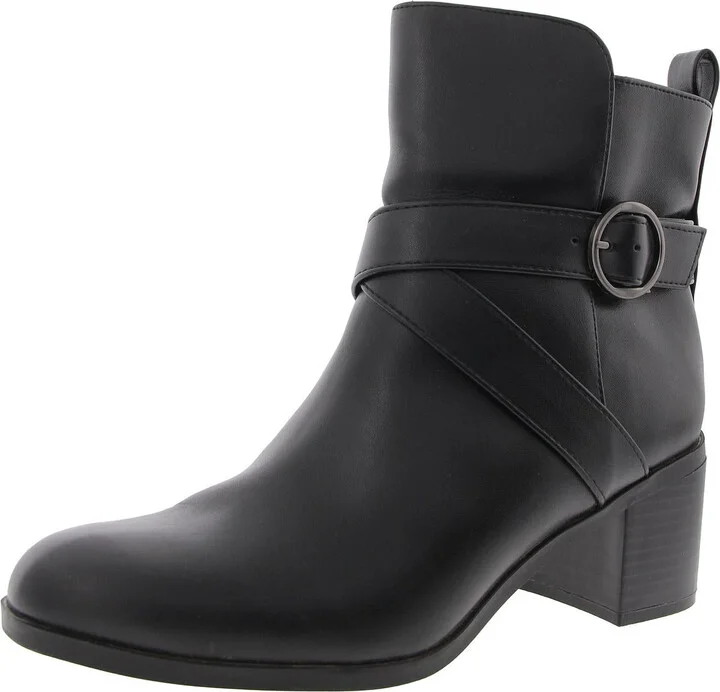 ROSALIEEP. Womens Buckle Manmade Booties