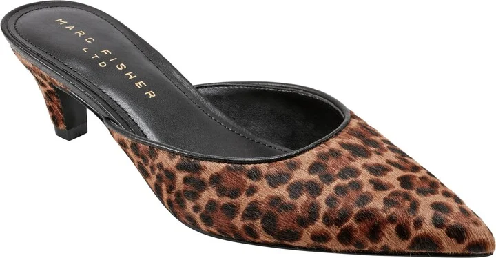 Rosaly Genuine Calf Hair Kitten Heel Mule