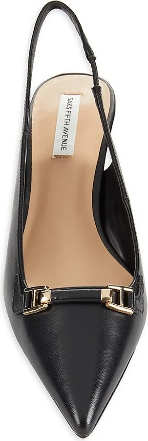 Rosalyn 64MM Leather Slingback Pumps - Image 5