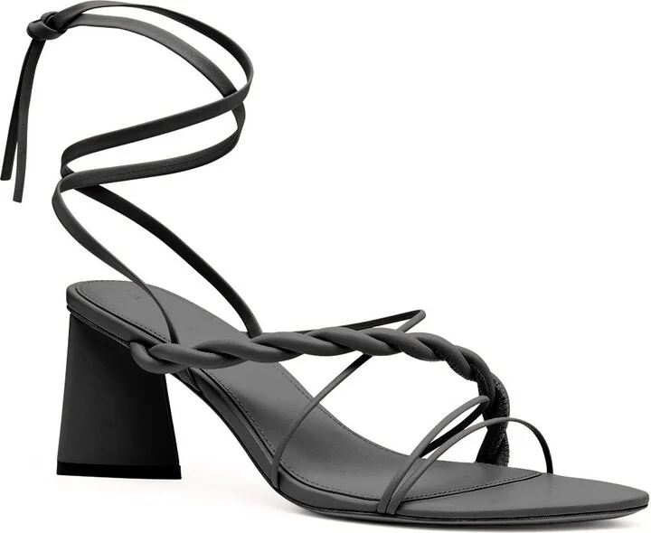Rosamund Strappy Twist Heel In Colour Black Size 35 - Image 3