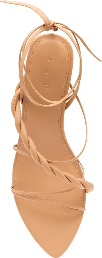 Rosamund Strappy Twist Heel In Colour Sand Beige Size 35 - Image 4