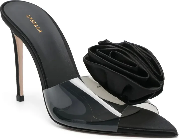 Rose 110mm floral-appliqué sandals - Image 2