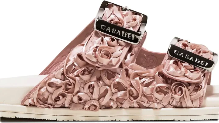 Rose-Embellished Buckle Slides - Image 2