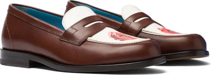 Rose-Embellished Loafers - Image 2