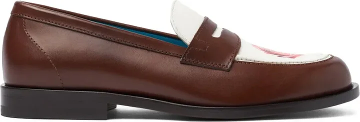 Rose-Embellished Loafers