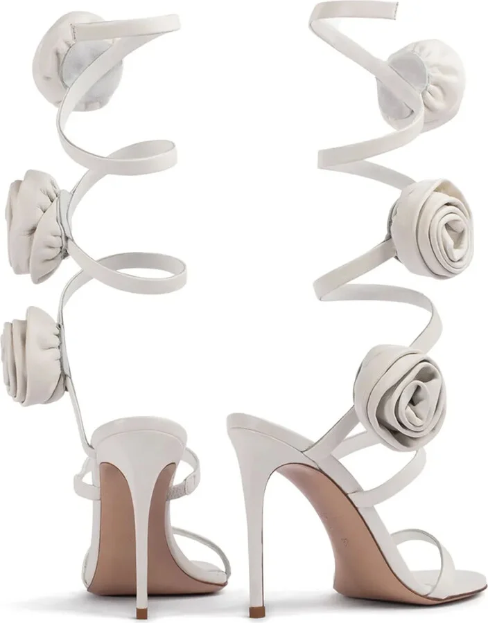 Rose floral-appliqué sandals - Image 3
