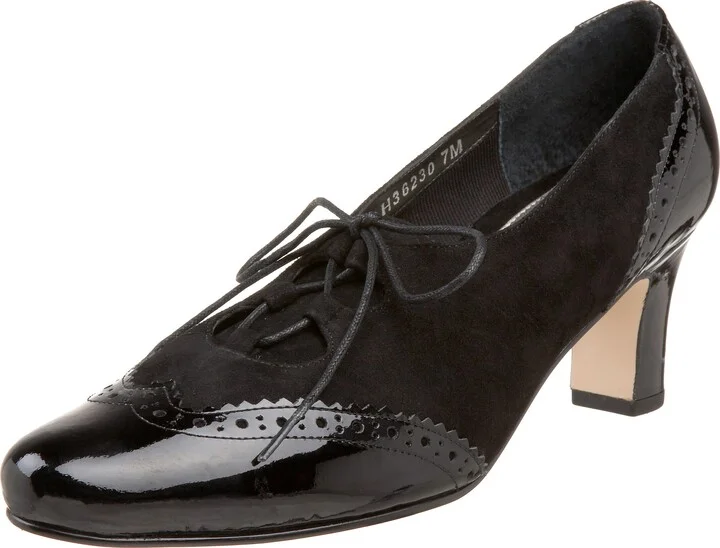 Rose Petals Women's Lillian Brown Croc Patent Pump 10 M (B)