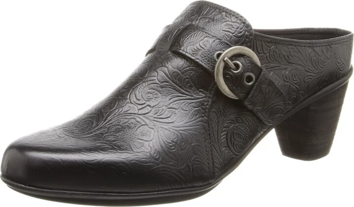 Black Tooled Leather