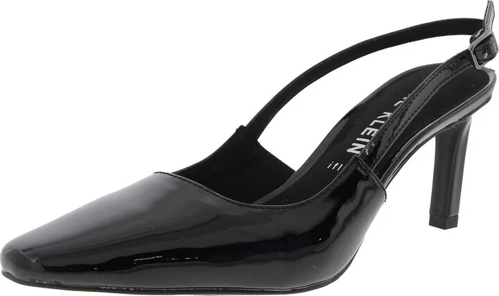 Rosel Womens Patent Square Toe Slingback Heels