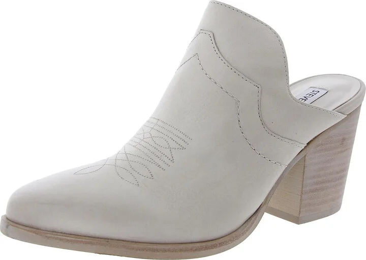 Roseland Womens Embroidered Leather Mules