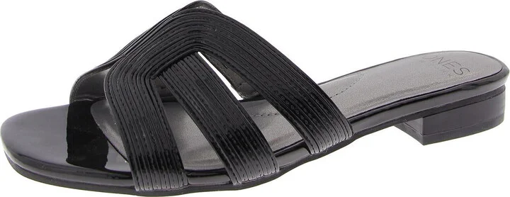Roselly Womens Slip On Open Toe Slide Sandals