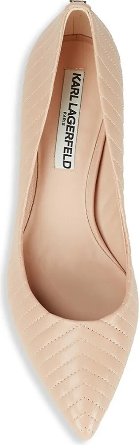 Rosette Leather Point Toe Pumps - Image 5