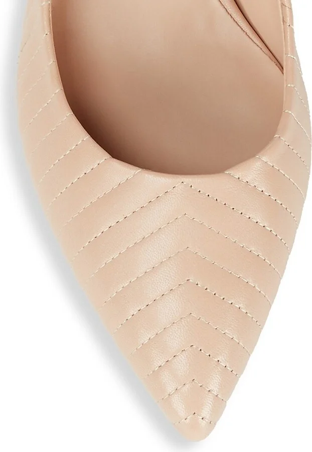 Rosette Leather Point Toe Pumps - Image 7