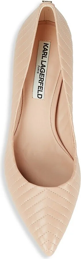 Rosette Leather Point Toe Pumps - Image 8
