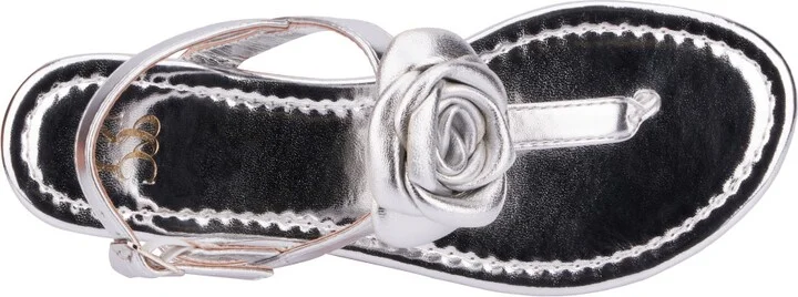 Rosette Women's Single Flower Thong T-Strap Sandal - Image 7