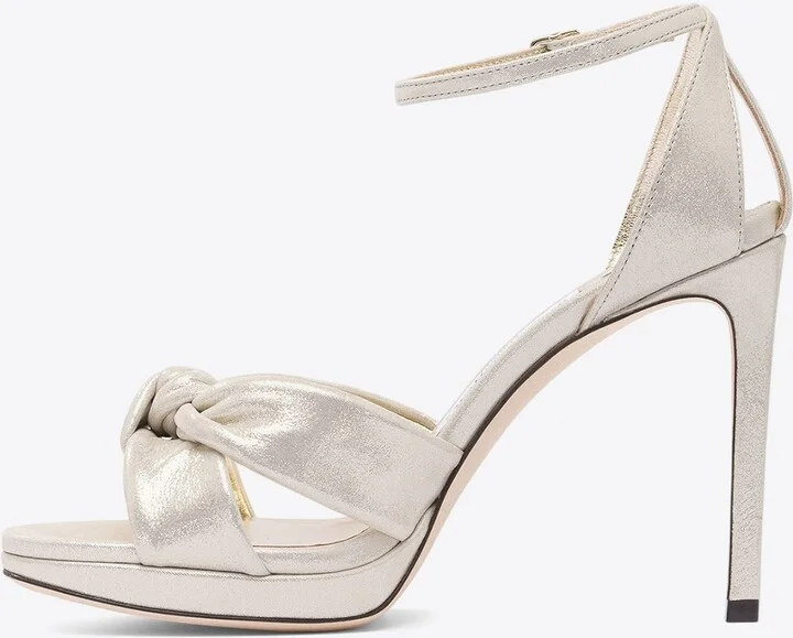 Rosie 100 Metallic Leather Sandals - Image 2
