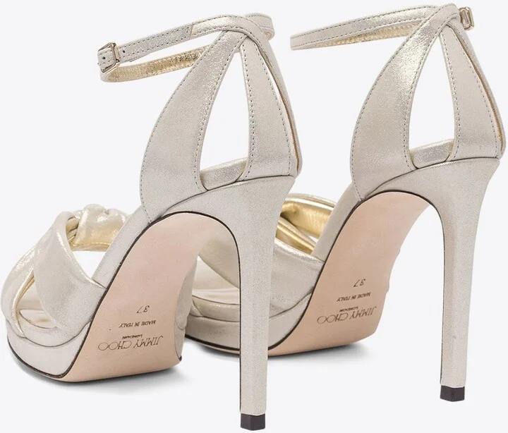Rosie 100 Metallic Leather Sandals - Image 3