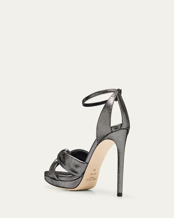 Rosie 100 Shimmer Suede Sandals - Image 3