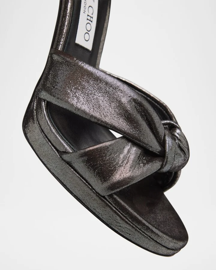 Rosie 100 Shimmer Suede Sandals - Image 4