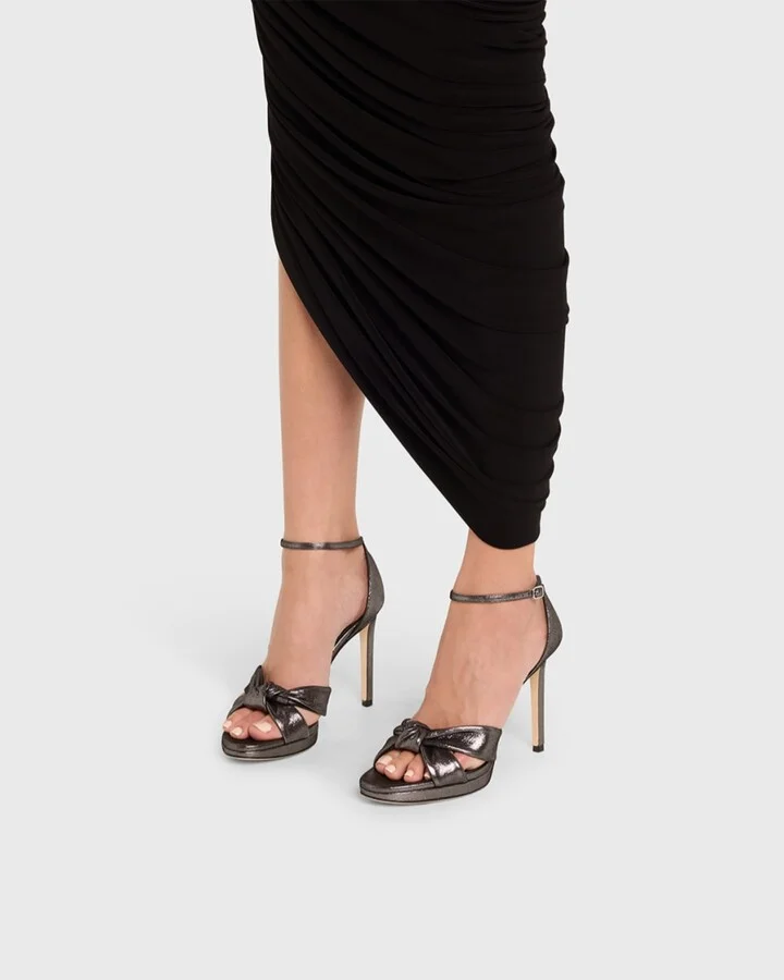 Rosie 100 Shimmer Suede Sandals - Image 7