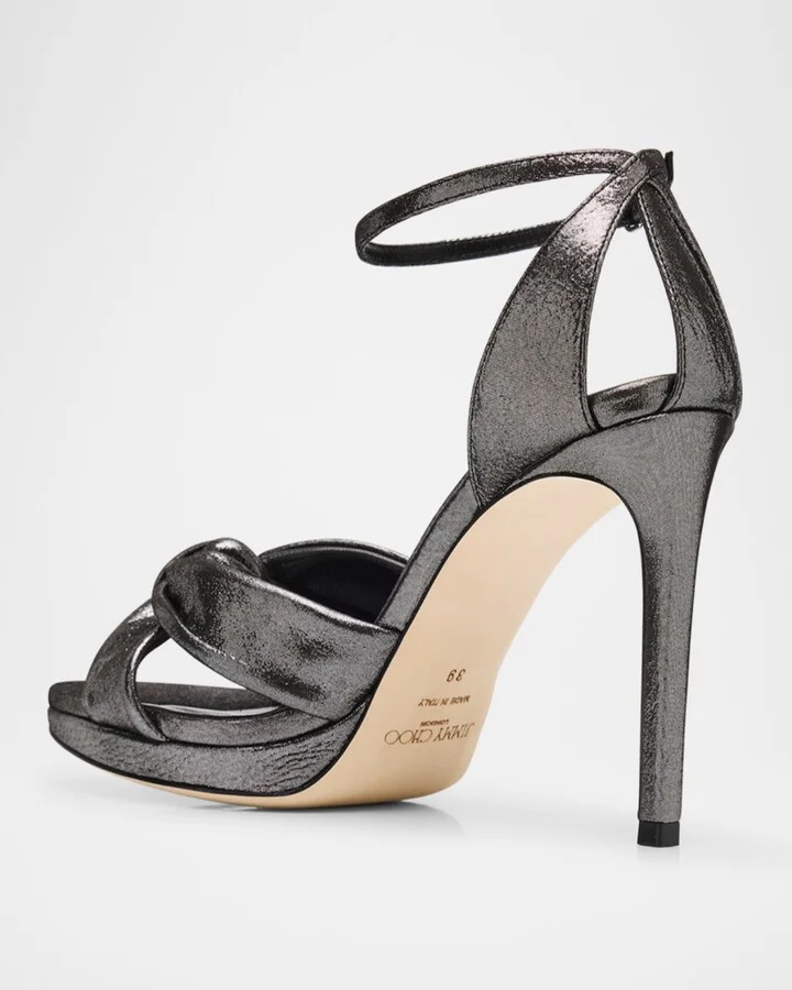 Rosie 100 Shimmer Suede Sandals - Image 11