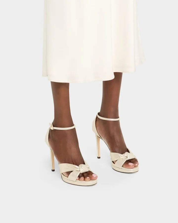Rosie 100 Shimmer Suede Sandals - Image 10