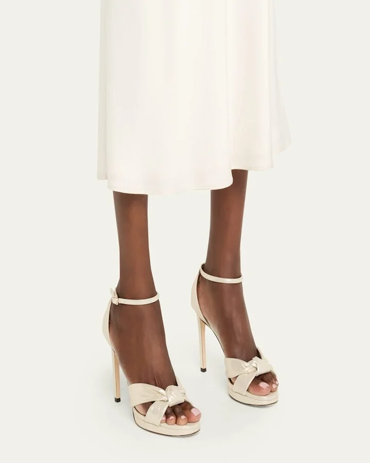 Rosie 100 Shimmer Suede Sandals - Image 3