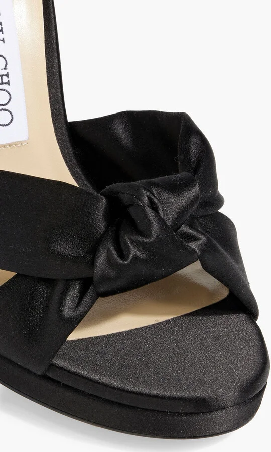 Rosie 120 knotted satin sandals - Image 4