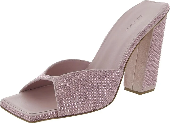 Rosie 14 Strass Womens Suede Peep-Toe Slide Sandals