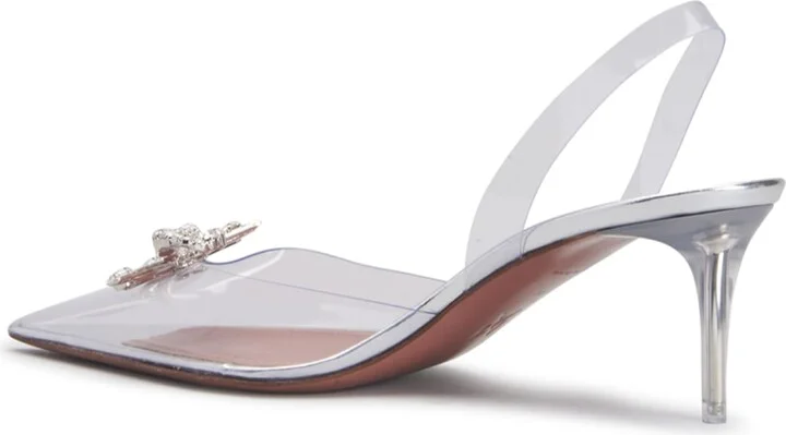 Rosie Clear Bow Halter Pumps - Image 6