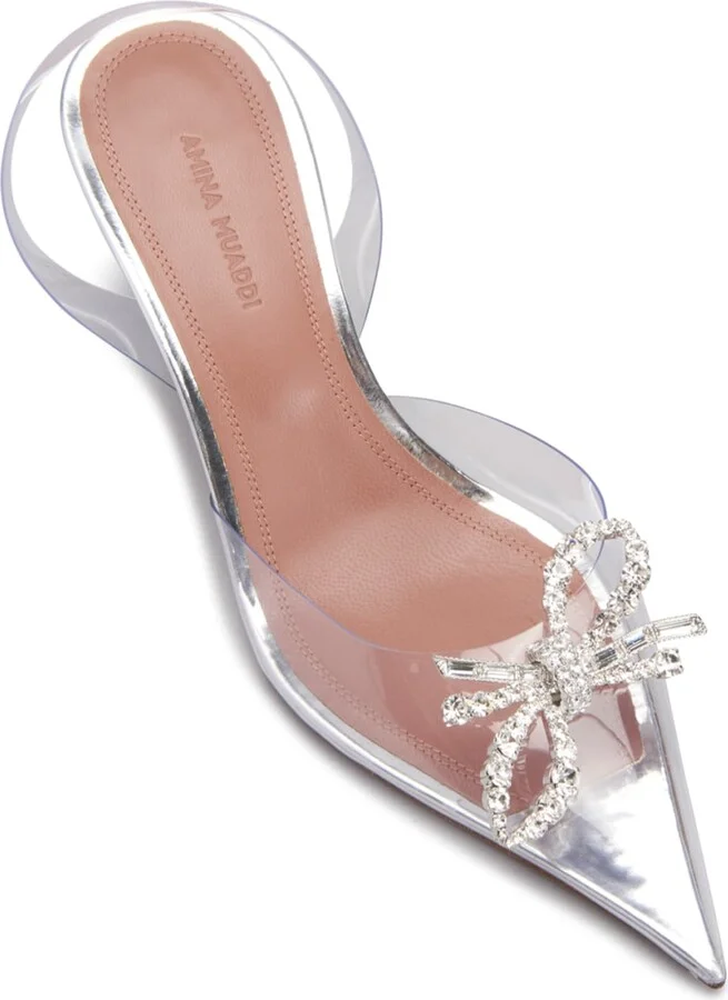 Rosie Clear Bow Halter Pumps - Image 9