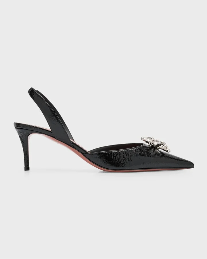 Rosie Crystal Bow Slingback Pumps