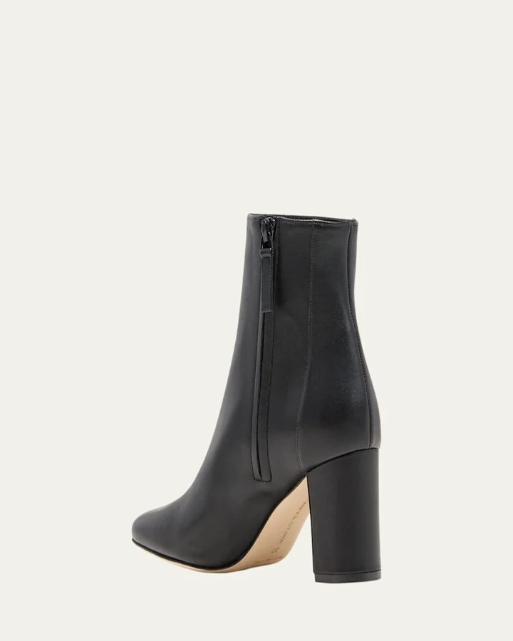 Rosie Leather Zip Booties - Image 5