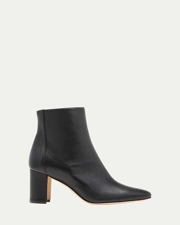 Rosie Leather Zip Booties