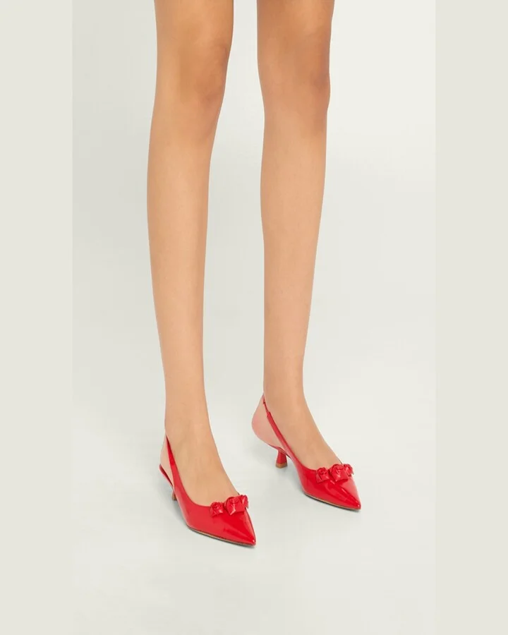 Rosie Slingback Kitten Pumps - Image 4