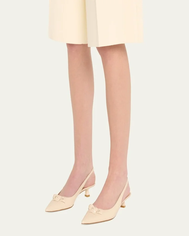 Rosie Slingback Kitten Pumps - Image 7
