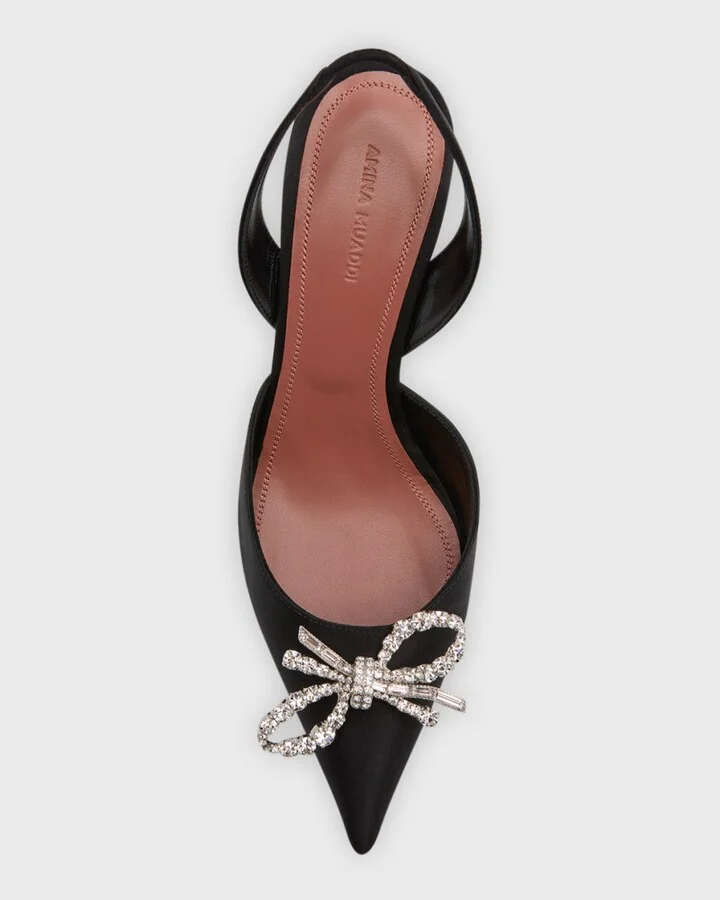Rosie Slingback Satin Pumps - Image 7