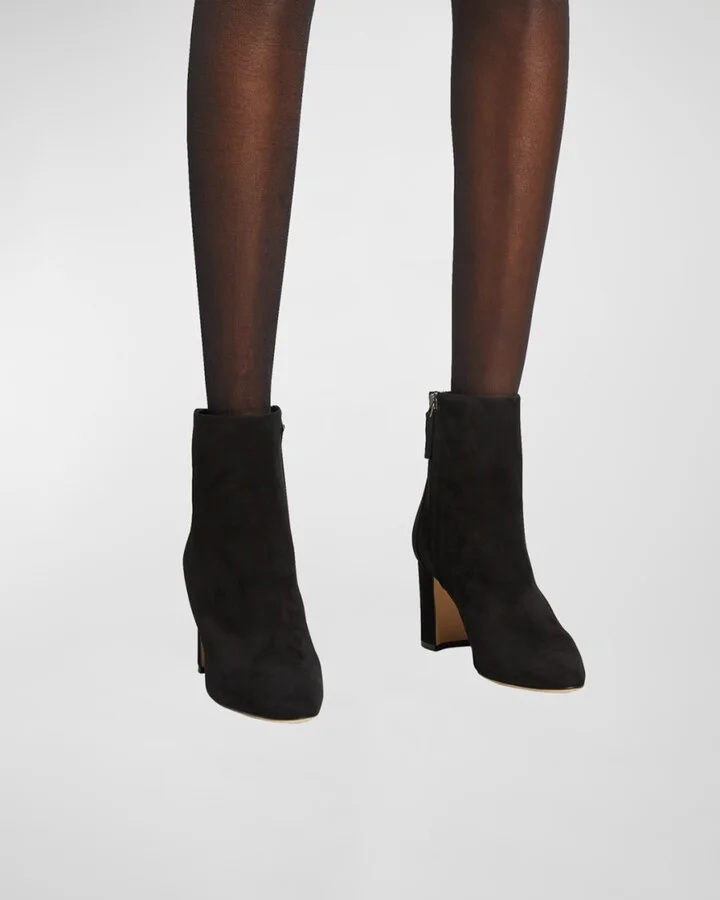 Rosie Suede Zip Ankle Booties - Image 4