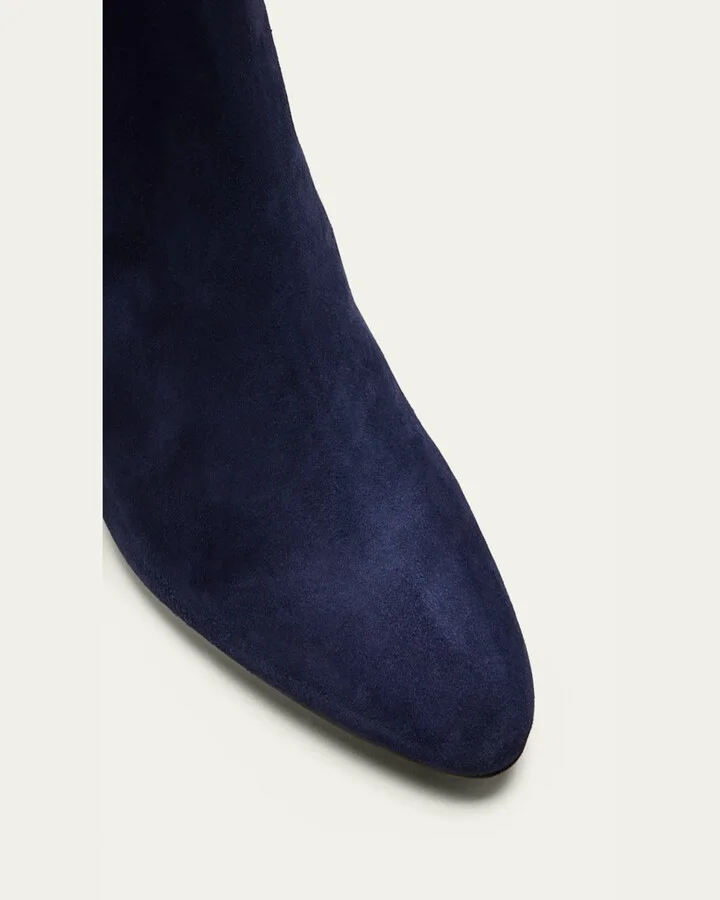 Rosie Suede Zip Ankle Booties - Image 4