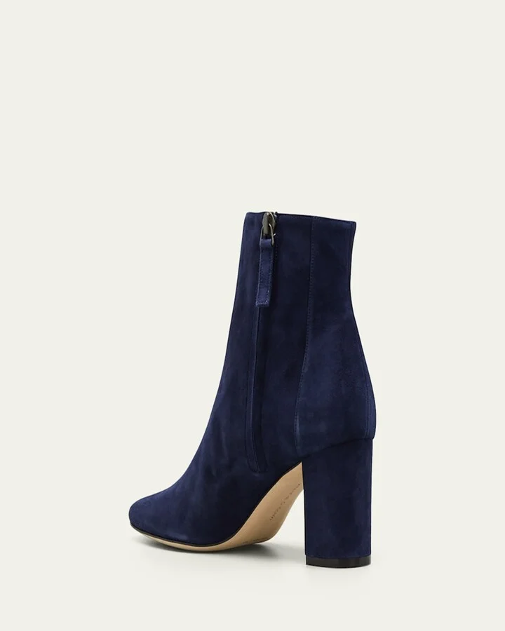 Rosie Suede Zip Ankle Booties - Image 5